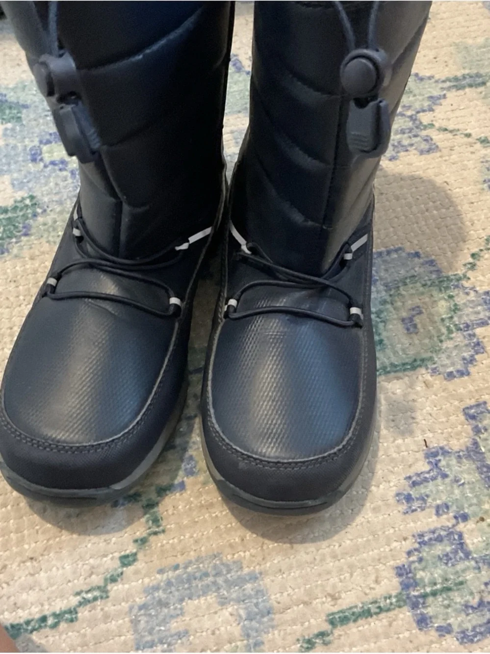 Lands' End Kids Black Snow Boots